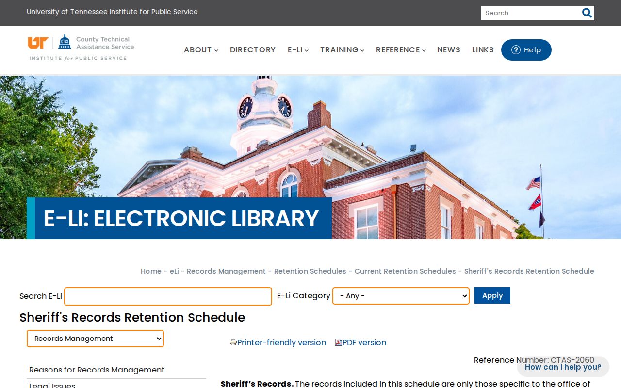 Bledsoe County release record retention schedule