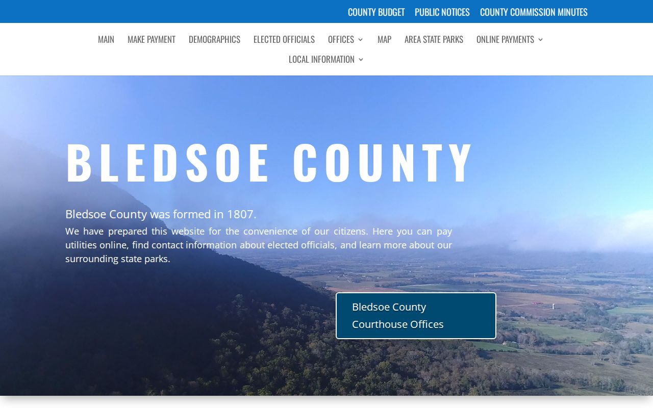Official Bledsoe County contacts for 72-hour jail release records